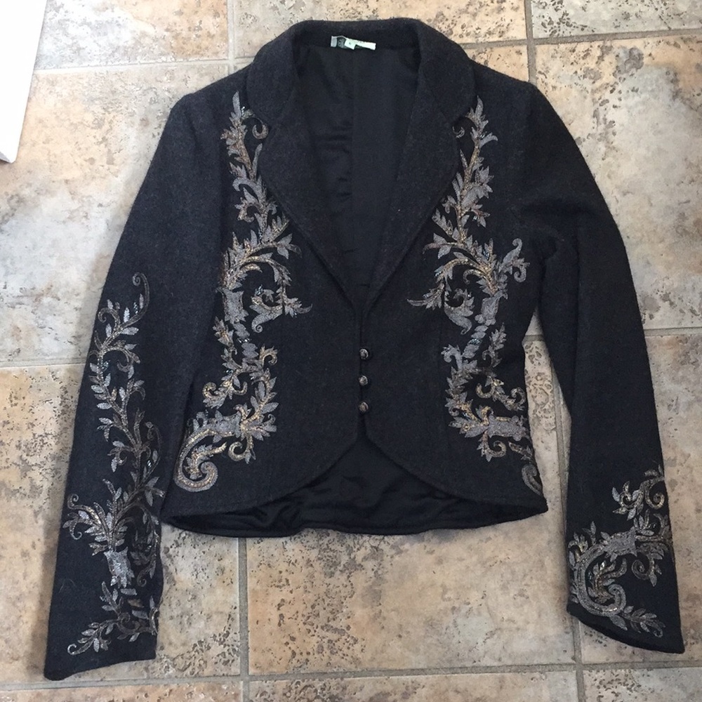 Embroidered and beaded jacket